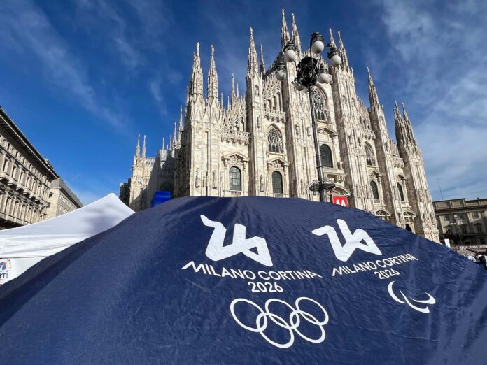 Milan,,Italy,-,September,14,,2024:,Official,Logo,Olympic,Games