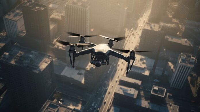 drone su città americana